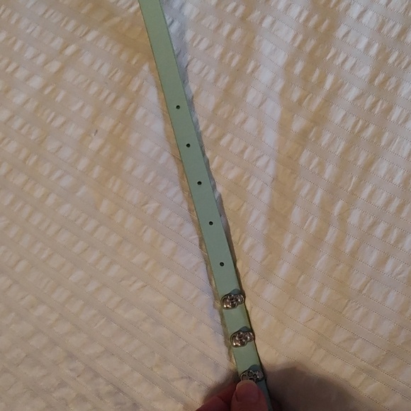 🌻NWT Light Green Silver Skull Belt Size Large - Picture 5 of 8